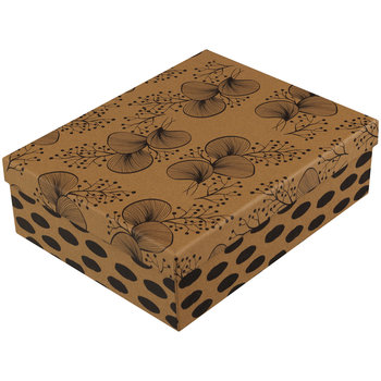 SPARKLEZ Pudełko w czarne kwiaty i kropki, rozmiar S - Empik