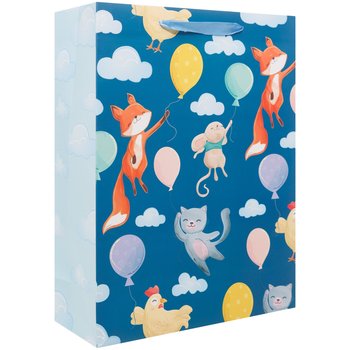 SPARKLEZ, Torba prezentowa dla dzieci z motywem zwierzątek i baloników, rozmiar L - Empik