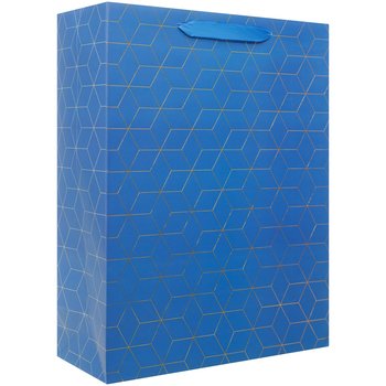 SPARKLEZ, Torba prezentowa granatowa ze złotym nadrukiem, rozmiar S - Empik