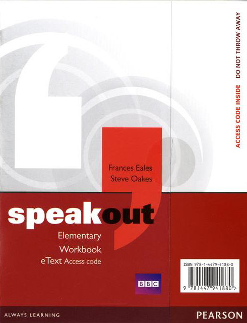 Speakout Elementary Workbook. Kod dostępu do wersji cyfrowej