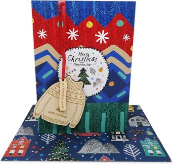 Specjalna karta świąteczna z drewnianym swetrem dla wnuka - Inny producent