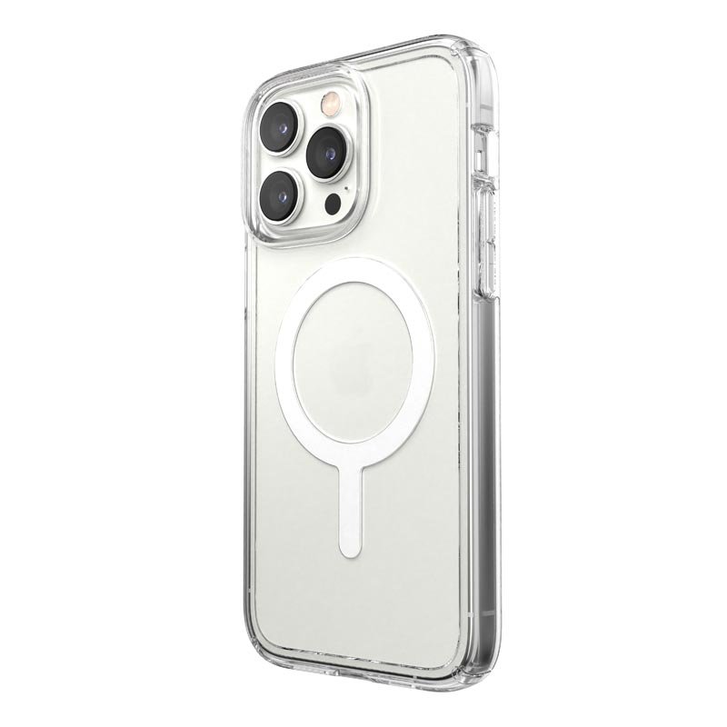 Speck iPhone 13 Candyshell Pro with Magsafe phone case in Rosy Pink and Cathedral Gray