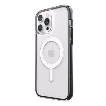 Speck Presidio Perfect-Clear with Impact Geometry + MagSafe - Etui iPhone 13 Pro Max z powłoką MICROBAN (Clear/Black) - Forcetop