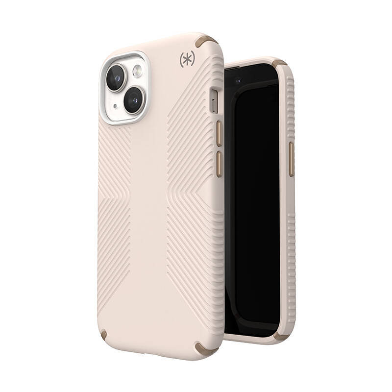 Speck Presidio2 Grip - Etui iPhone 15 (Bleached Bone / Heirloom Gold ...