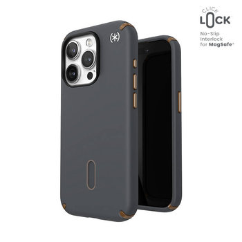 Speck Presidio2 Pro ClickLock & MagSafe - Etui iPhone 15 Pro (Charcoal Grey/Cool Bronze) - Speck