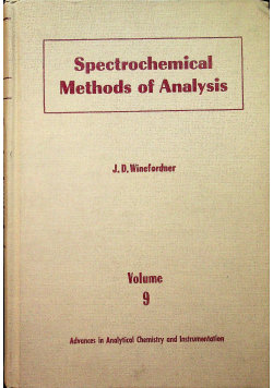 Spectrochemical methods of analysis - Wiley-Interscience | Książka w Empik