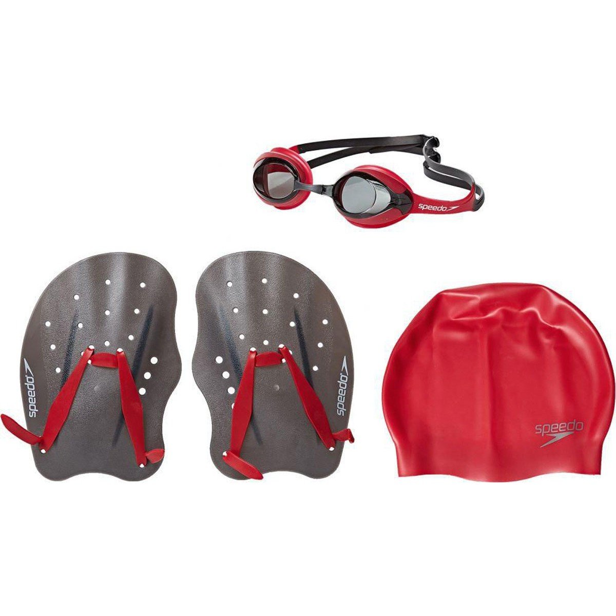 Speedo, Zestaw okularki, czepek, wiosełka Training Pack, rozmiar M