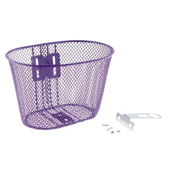 Spencer Koszyk na kierownicę dziecięcy, metalowy, fioletowy, 270 g - Spencer