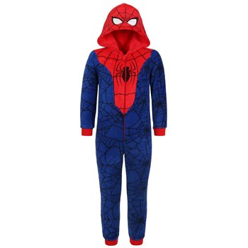 Spider-man MARVEL Granatowo-czerwona, polarowa piżama jednoczęściowa, dziecięce onesie z kapturem, OEKO-TEX 7-8 lat 122-128 cm - Marvel