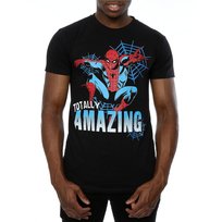 Spider-Man Męska Bawełniana Koszulka Totally Amazing (3XL / Czarny)