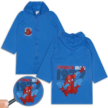 Spider Man Niebieski płaszcz przeciwdeszczowy z kapturem, chłopięcy 8-9 lat 128-134 cm - Marvel
