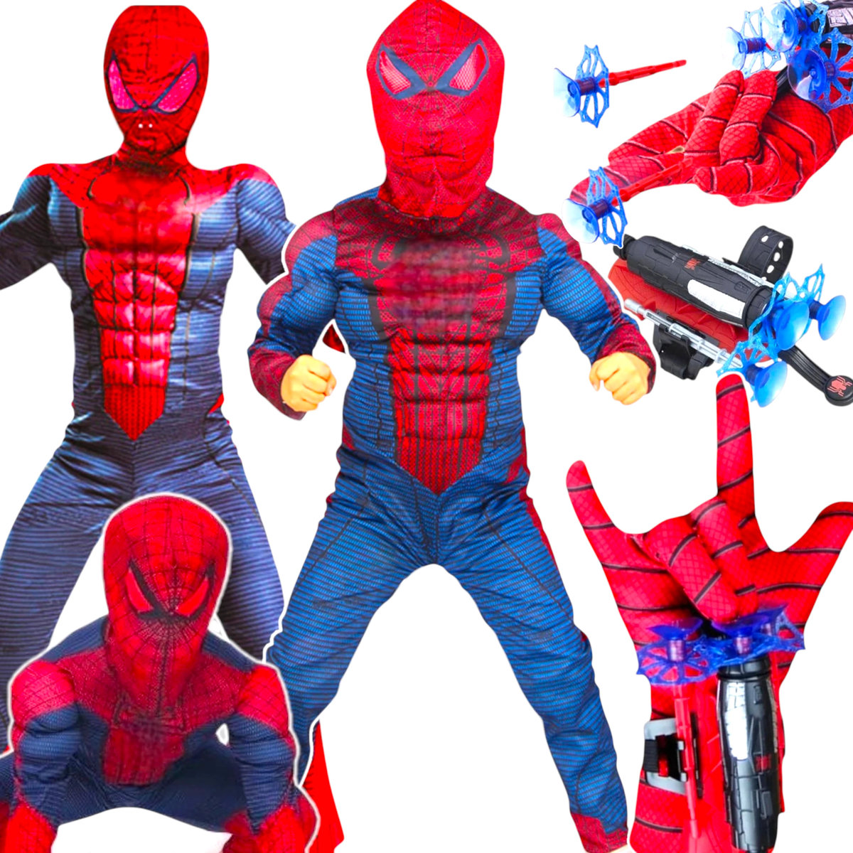 SPIDERMAN Zestaw Str j Dla Ch opca Kostium Wyrzutnia Sieci Inna spiderman-zestaw-str-j-dla-ch-opca-kostium-wyrzutnia-sieci-inna