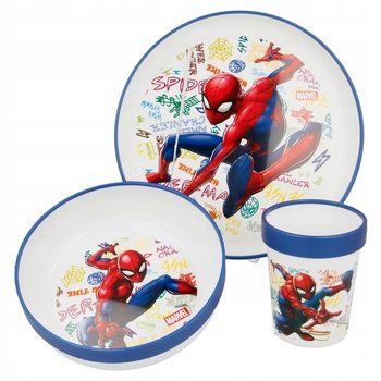 Spiderman, Zestaw: Talerz, miseczka, kubek, Premium - Spider-Man