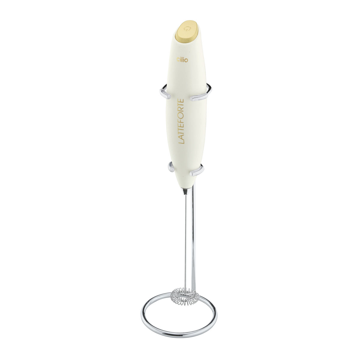 Cilio Spieniacz do mleka na stojaku, 23 cm, biały