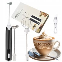 SPIENIACZ UBIJACZ DO MLEKA KAWY MINI MIKSER ELEKTRYCZNY BEZPRZEWODOWY USB