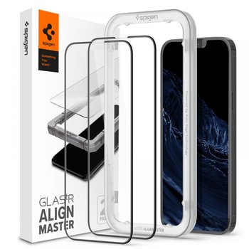 Spigen ALM Glass FC 2szt szkło hartowane do iPhone 13 Pro Max na cały ekran z ramką czarny - Spigen