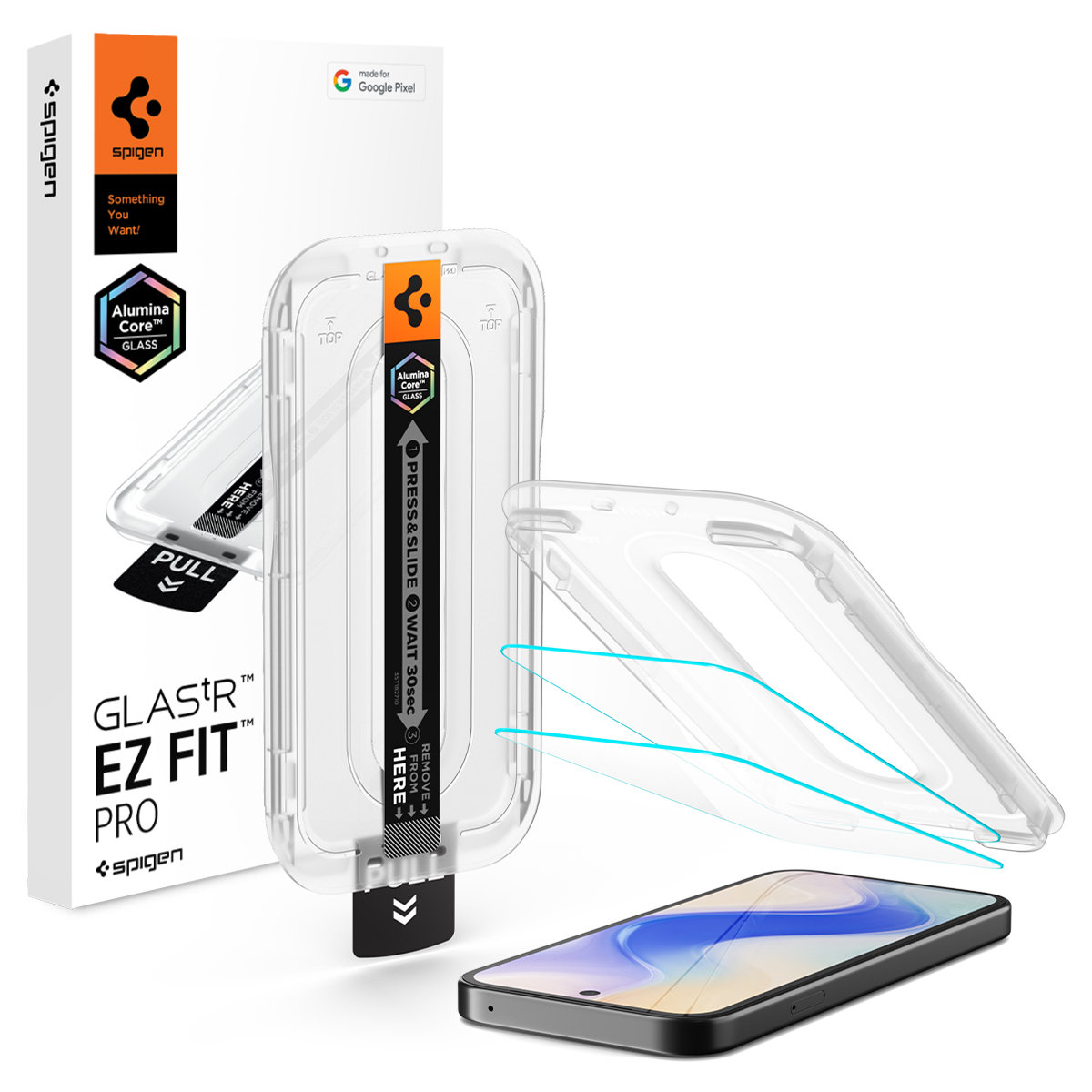 SPIGEN GLASS TR EZ FIT PRO 2 PACK, TRANSPARENCY - GOOGLE PIXEL 10A ...