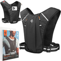 Spigen Running Vest | Kamizelka do Biegania | Odblaskowa Lekka z Kieszeniami | Szelki na Softflask Bukłak | L-XL Spigen