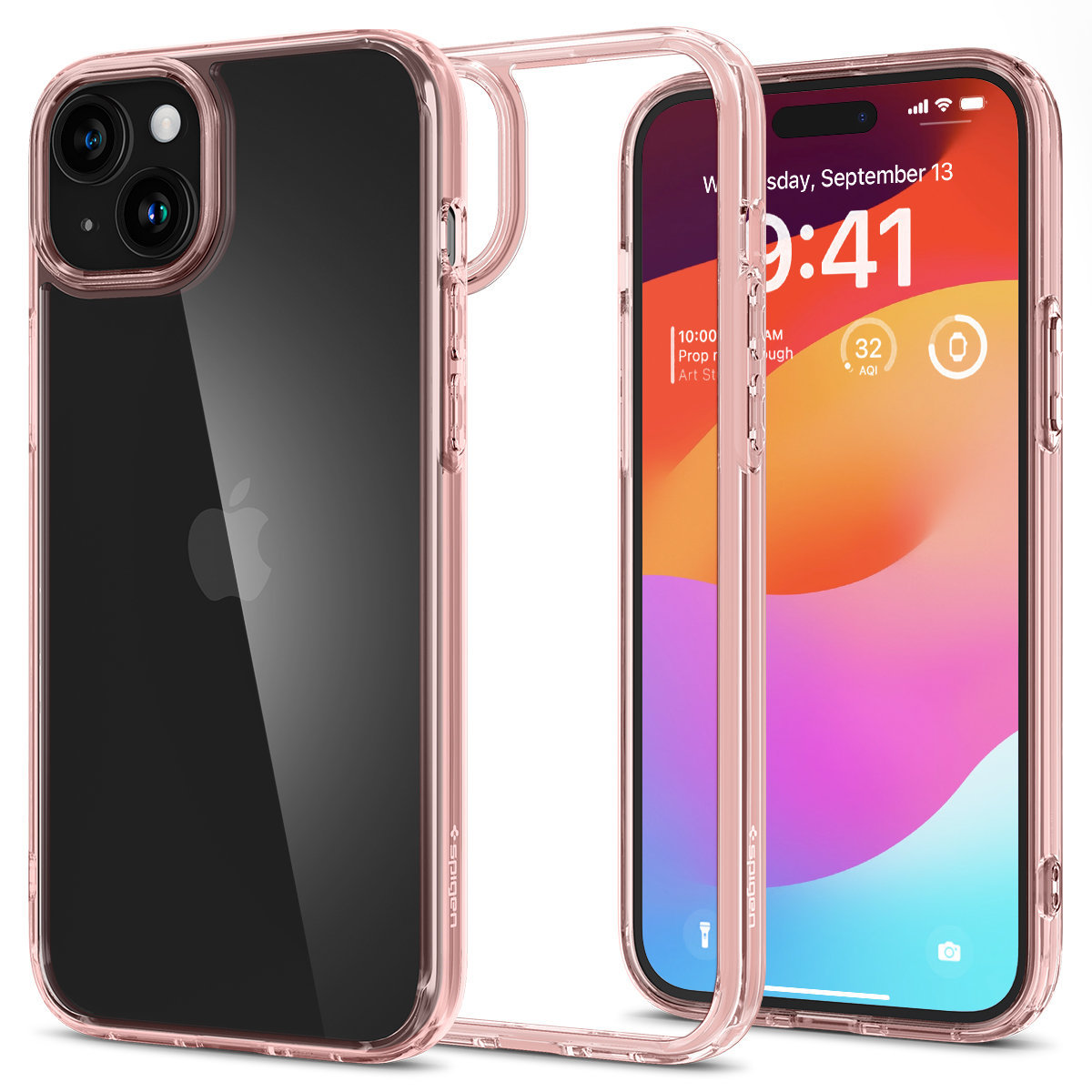 Spigen Crystal Hybrid Per IPhone 15 Pro: Cover Ibrida Trasparente Con Bordo Nero Opaco - 2