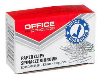 Spinacze okrągłe 33mm 100szt srebrne biurowe 10op - Office Products