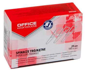 spinacze trójkątne office products, 25mm, 100szt., srebrne - Office Products