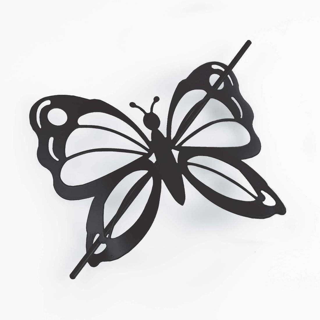 Spinka do zasłony czarna MOTYL, 1 sztuka