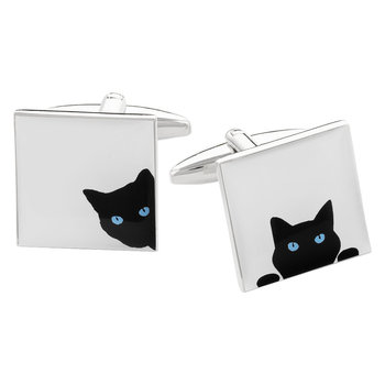 Spinki do mankietów Ciekawski Kot X2 BOCS330 - Inna marka