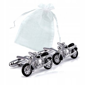 Spinki do mankietów / koszuli motocykle motory srebrne przepiękne zestaw 2szt - HLO