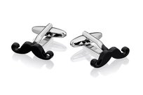 Spinki do mankietów X2 Wąsy ciemne Movember