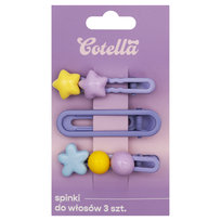 Spinki do włosów, Cotella, Pastel Stars, 3 szt. Cotella