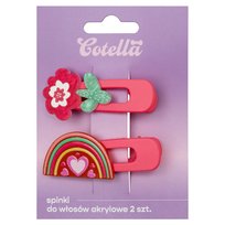 Spinki do włosów, Cotella, Rainbow Joy – 2 szt. Cotella