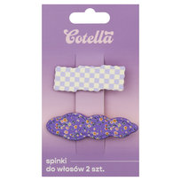 Spinki do włosów, Cotella, Retro Lilac, 2 szt. Cotella