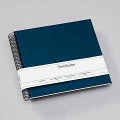 Spiralny album na zdjęcia - Semikolon - Economy Medium - białe kartki - marine - Semikolon