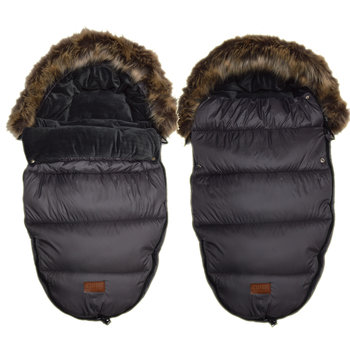 Śpiwór do wózka 115 cm futro jesienno - zimowy, grafitowy - Inna marka