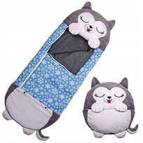 ŚPIWÓR DZIECIĘCY SKŁADANY PODUSZKA 2W1 PRZYTULANKA PRZEDSZKOLAK PIESEK