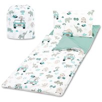 Śpiwór dziecięcy z poduszką i zamkiem błyskawicznym dla dziecka 3-7 lat - 140 x 75 cm śpiwór dziecięcy kryty do przedszkola śpiwór kocyk do przedszkola 