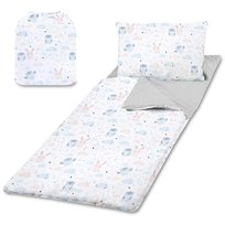 Śpiwór dziecięcy z poduszką i zamkiem błyskawicznym dla dziecka 3-7 lat - 140 x 75 cm śpiwór dziecięcy kryty do przedszkola śpiwór kocyk do przedszkola