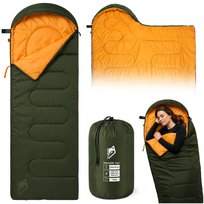 ŚPIWÓR TURYSTYCZNY CIEPŁY KOŁDRA Z KAPTUREM POKROWIEC GRUBY SURVIVAL 210CM | 1100g EVI