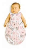 Śpiworek dla dzieci bawełniany zaokrąglony S 0-6 mcy letni TOG 1.0 - róże sepia
