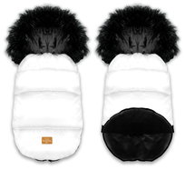 Śpiworek do wózka spacerówki 4w1 Grafit 90x48 - BIAŁY