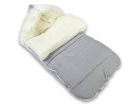 Śpiworek do wózka spacerówki - na sanki Wełniany 100x45 - SZARY