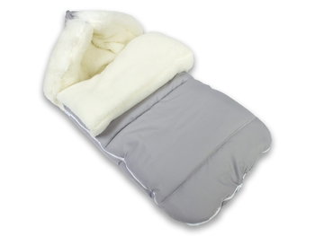 Śpiworek do wózka spacerówki - na sanki Wełniany 100x45 - SZARY - Kizia Mizia