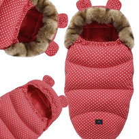 Śpiworek Śpiwór Do Wóżka Fotelika Sanek Z Uszami Ocieplany Świąteczny 100cm