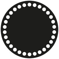 Spód Baza Koło Na Szydełku Do Szydełkowania Dno Do Torebki Czarne 15Cm