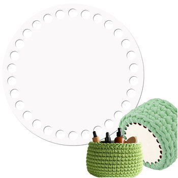 Spód do torebki na szydełku 15cm Dno Baza z HDF BIAŁA do koszyka torebek - SMX Design