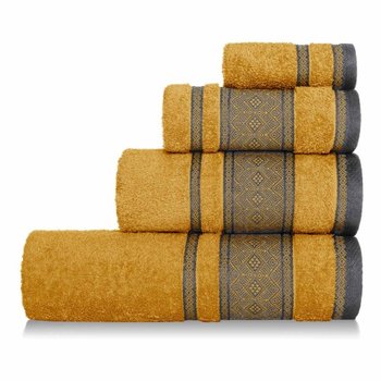 Spod Igły i Nitki, Ręcznik, PANAMA 100% bawełna, Musztardowy , 100x150 cm - Spod Igły i Nitki