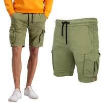 Spodenki Alpha Industries Cotton Twill Jogger Short 106251 11 - Oliwkowe Inna marka