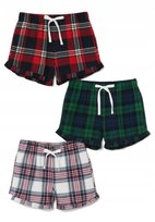 Spodenki do spania dół od piżamy szorty w kratkę 3-pak zestaw XL