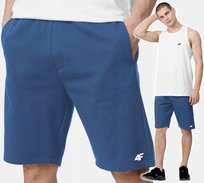 Spodenki Męskie 4F Krótkie Spodnie Dresowe Bawełniane Na Co Dzień M496 Denim S 4F