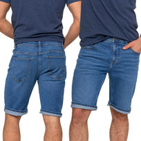 SPODENKI MĘSKIE Moraj Wygodne Jeansowe Szorty na Lato Casualowe - L